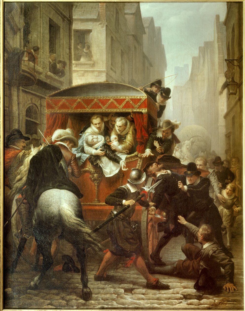 Dood van Hendrik IV: moord op Hendrik IV, koning van Frankrijk en arrestatie van Ravaillac door Charles Housez