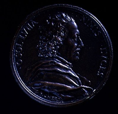 Portretmedaille van Gian Lorenzo Bernini (1598-1680) door Charles Jean Francois Cheron