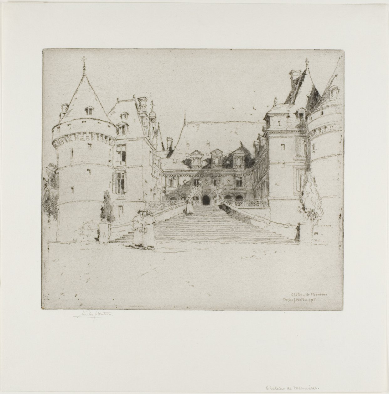 Kasteel van Meanieres door Charles John Watson