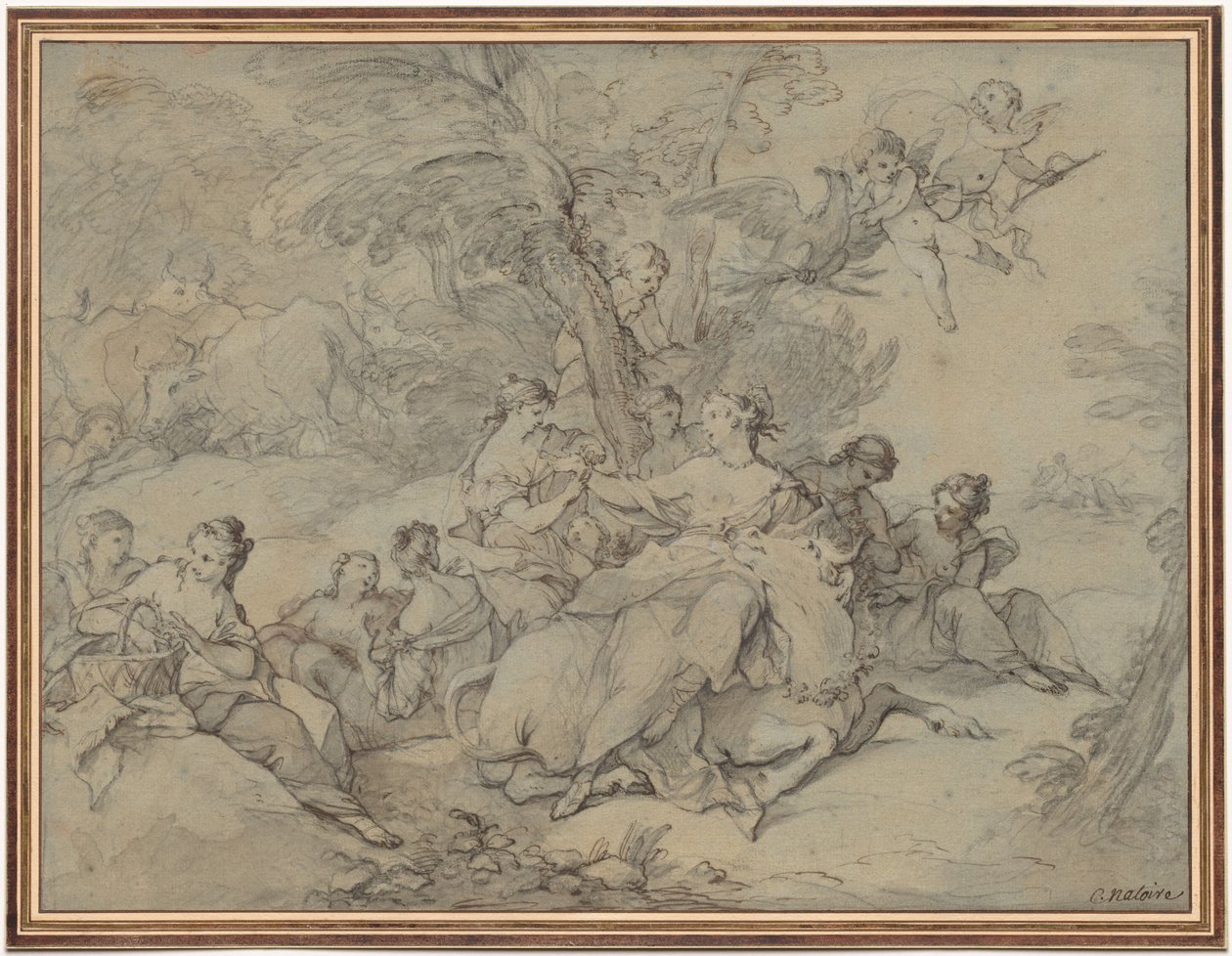 De roof van Europa, 1731 door Charles Joseph Natoire