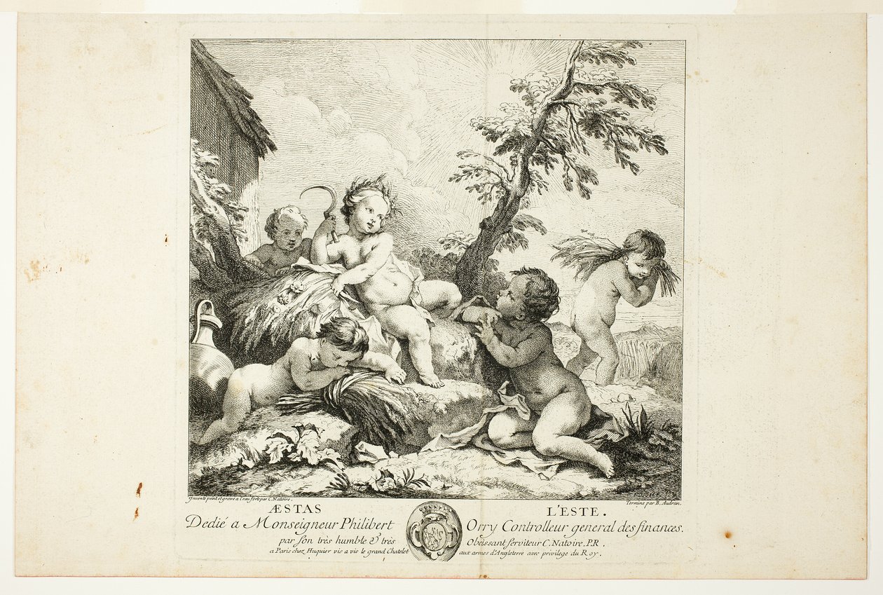 Zomer, plaat twee uit Le Quatre Saisons door Charles Joseph Natoire