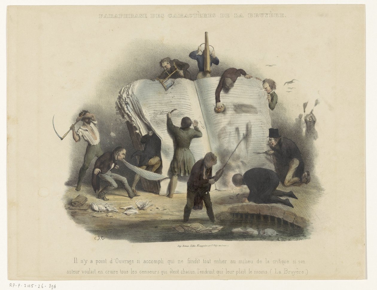 Persiflage op de censuur door Charles Joseph Traviès