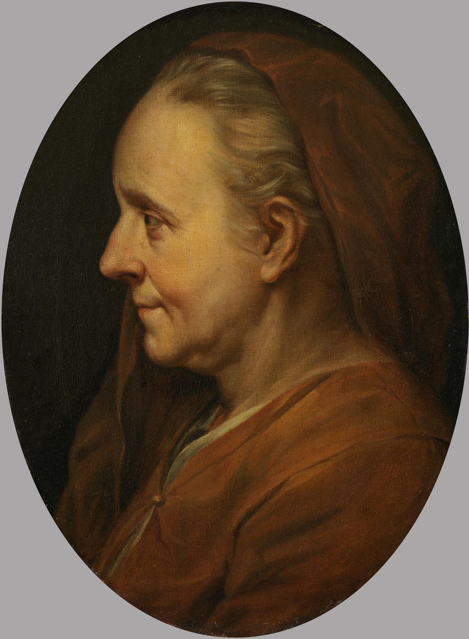 Busteportret van een bejaarde vrouw door Charles Le Brun