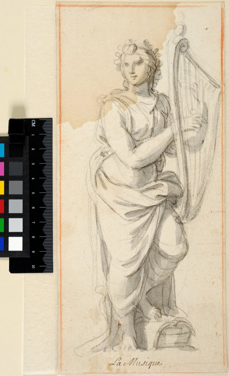 Muziek. Ontwerp voor een standbeeld door Charles Le Brun