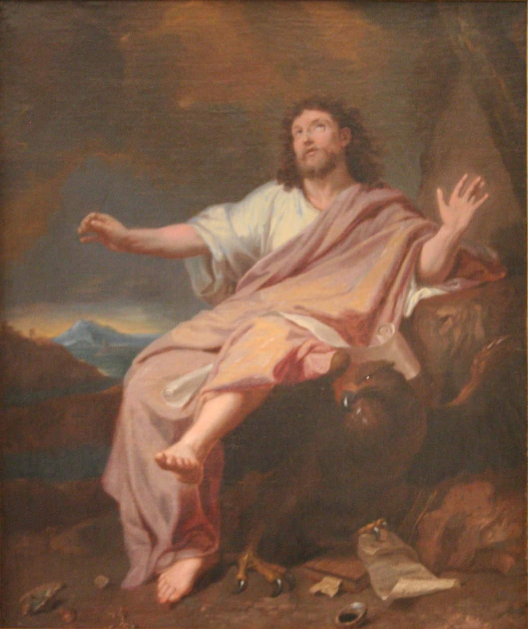 Johannes de Evangelist op Patmos door Charles Le Brun
