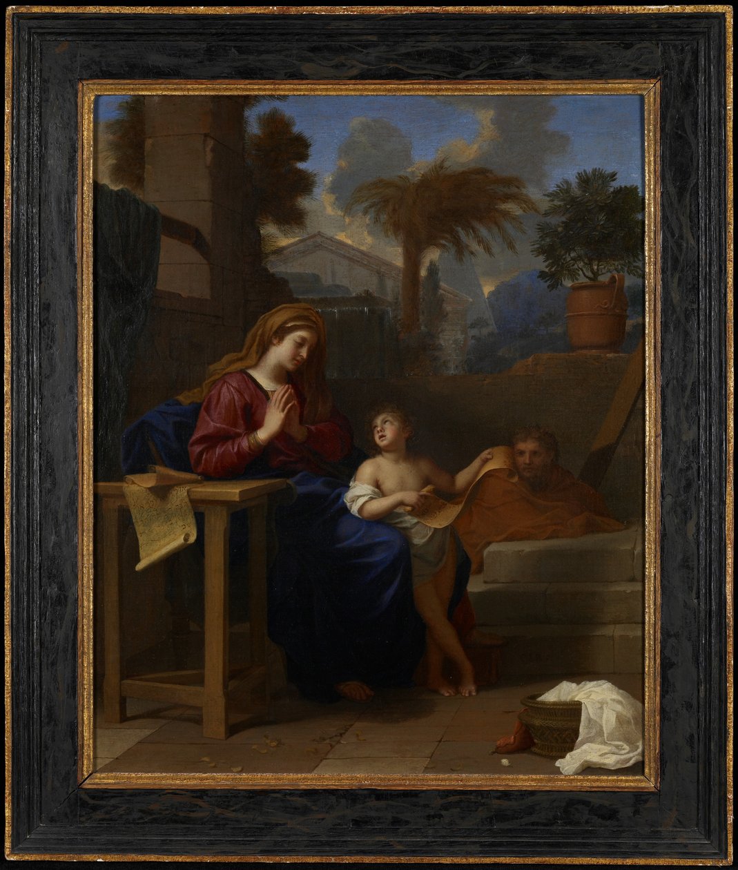 De Heilige Familie in Egypte, c.1660 door Charles Le Brun