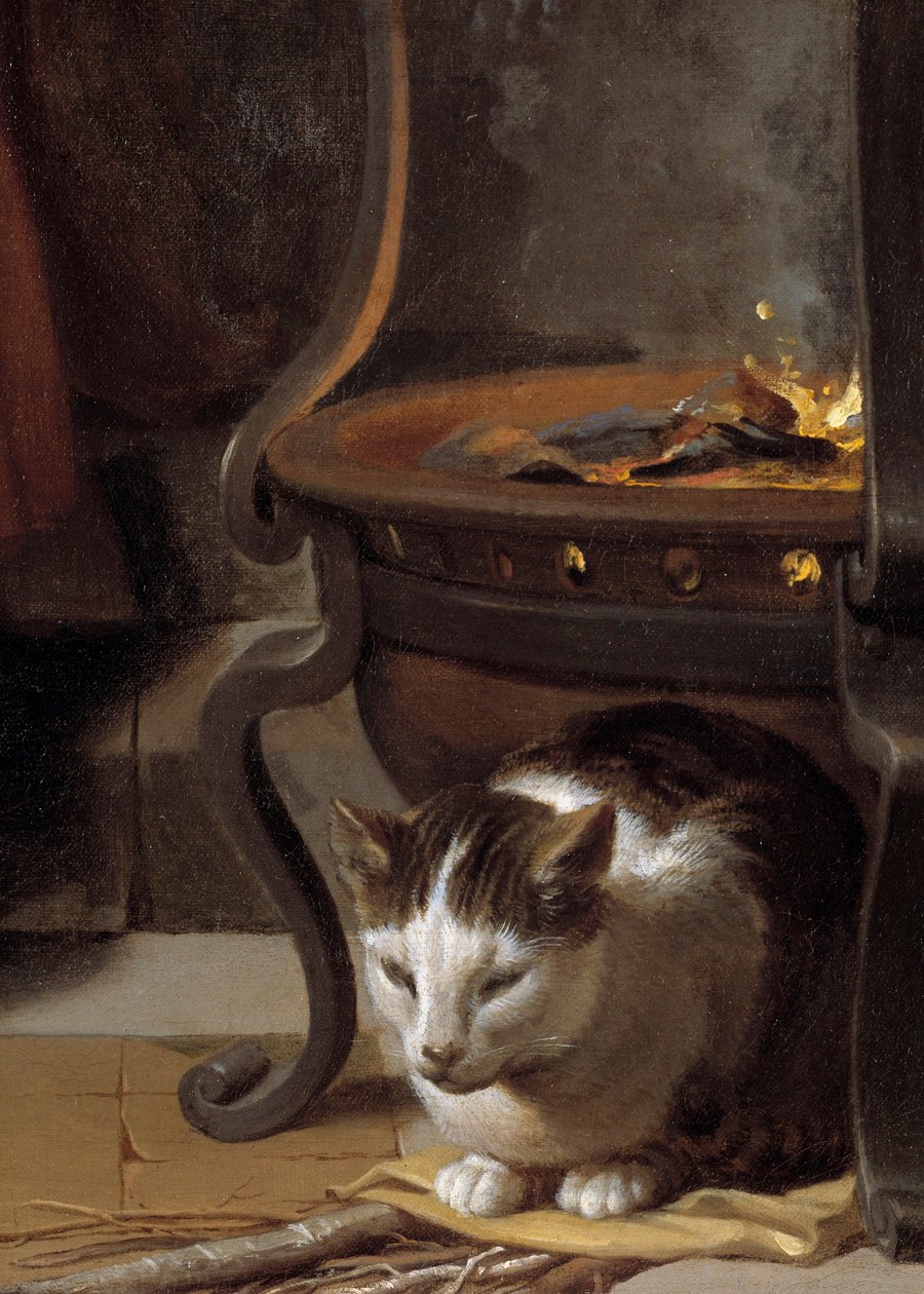 De slaap van het kindje Jezus (detail) door Charles Le Brun