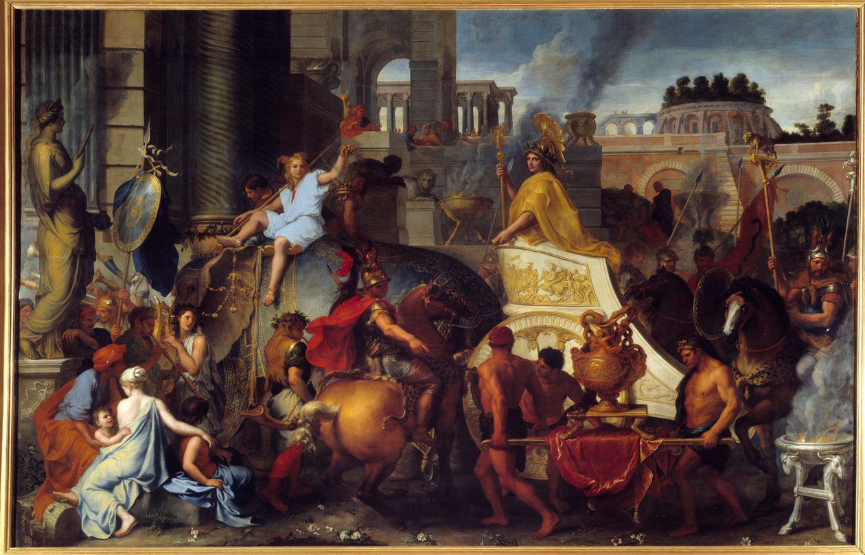 De triomf van Alexander of de intocht van Alexander de Grote in Babylon door Charles Le Brun