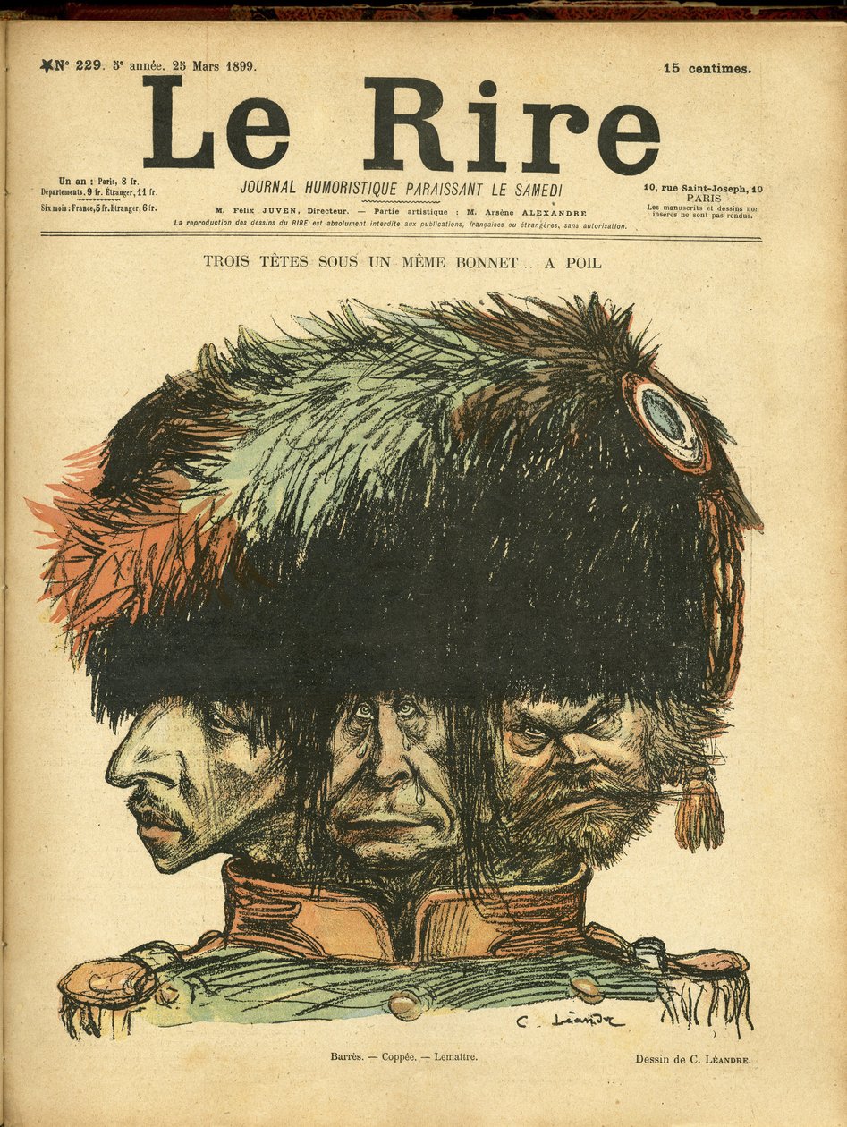 Illustratie van Charles Leandre (1862-1934) voor de Omslag van Le Rire door Charles Leandre