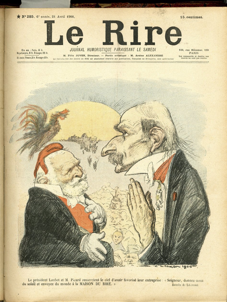 Illustratie van Charles Leandre (1862-1934) voor de Omslag van Le Rire door Charles Leandre