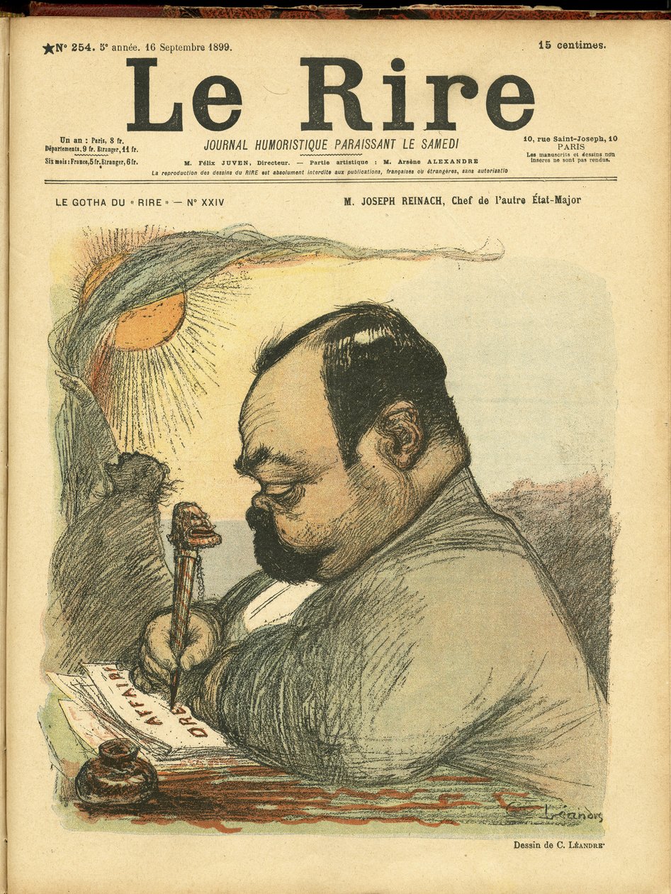 Illustratie van Charles Leandre voor de omslag van Le Rire door Charles Leandre