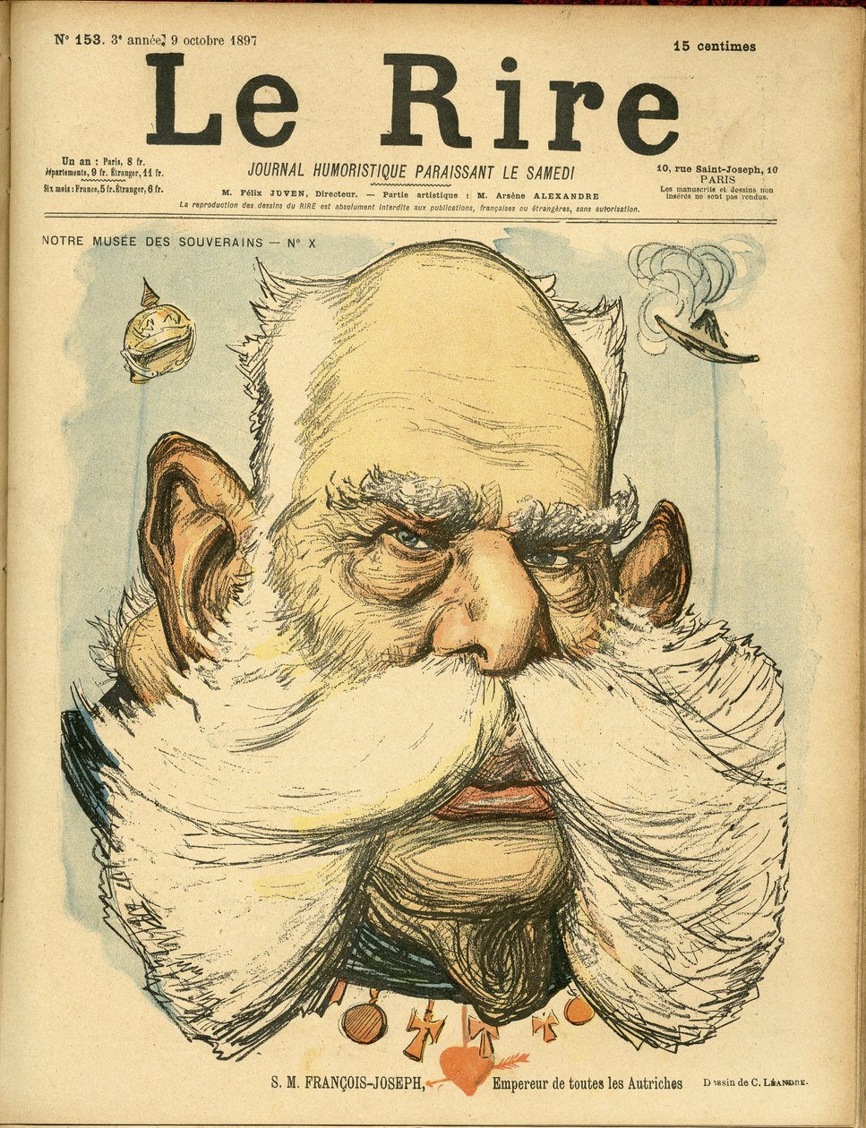 Illustratie van Charles Leandre (1862-1934) voor de omslag van Le Rire door Charles Leandre