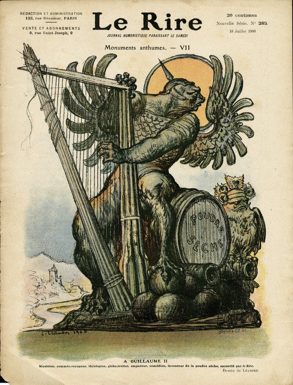 Illustratie van Charles Leandre (1862-1934) voor de omslag van Le Rire door Charles Leandre