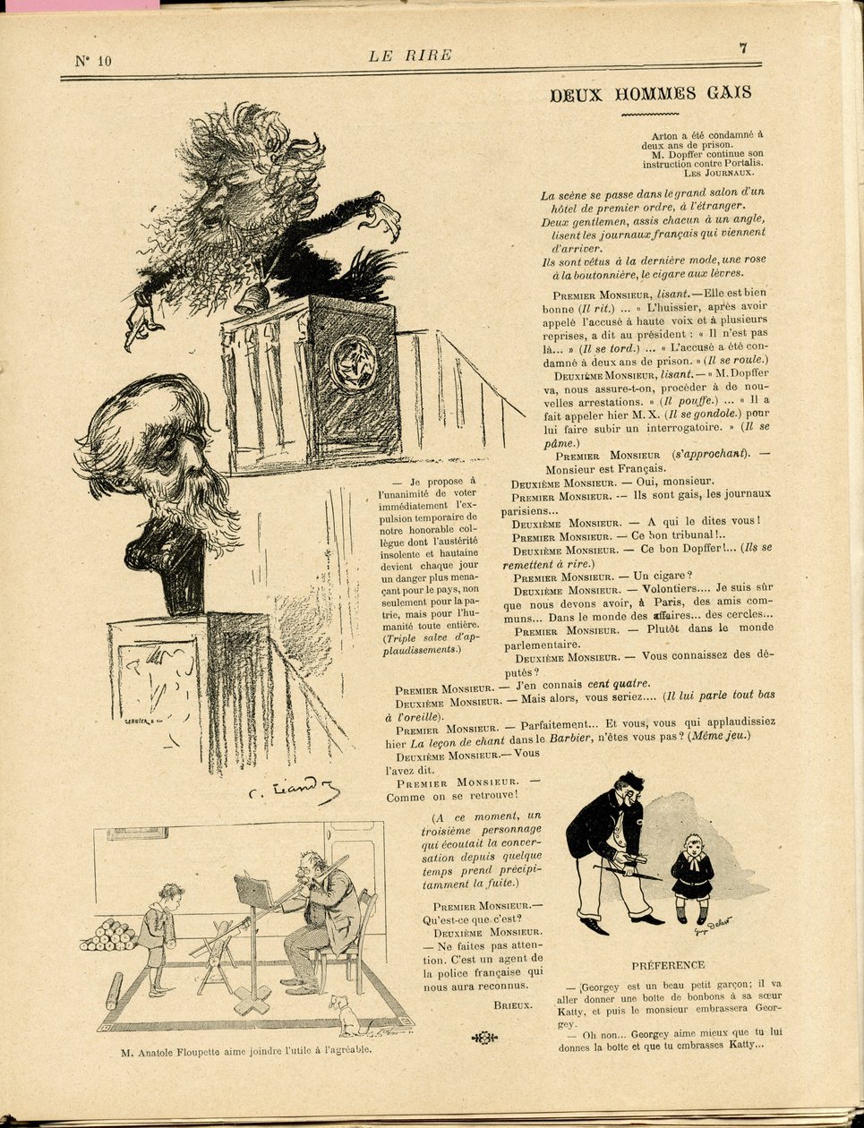 Illustratie van Charles Leandre (1862-1934) in Le Rire door Charles Leandre