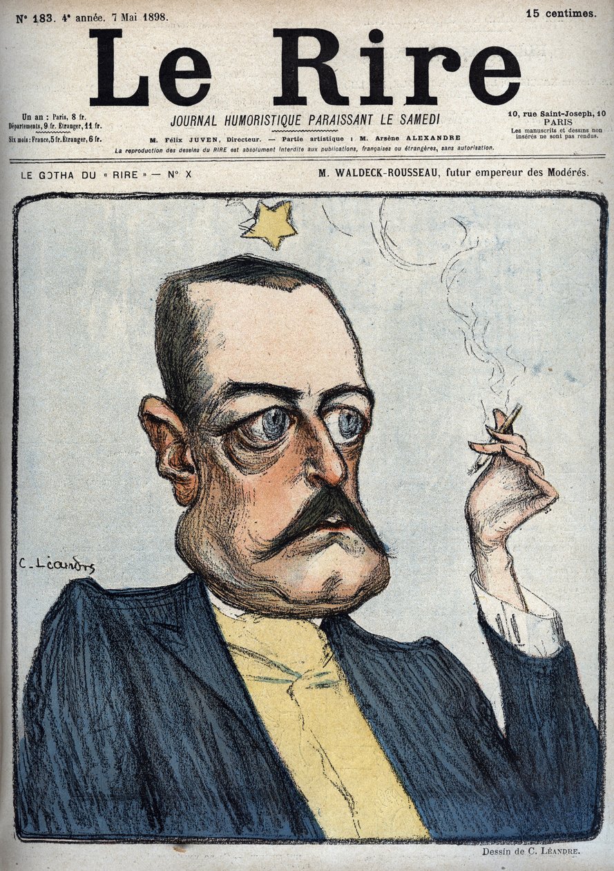 M. Waldeck-Rousseau toekomstige keizer van de Moderes - Karikatuur door Pierre Waldeck Rousseau (Waldeck-Rousseau) (1846-1904) door Charles Leandre (1862-1934) in 