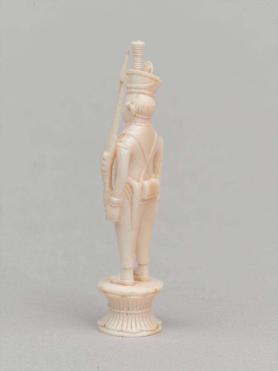 Witte pion, schaakstuk, India, circa 1820 door Charles Leandre