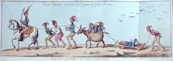 Franse vrijwilligers marcheren naar de verovering van Groot-Brittannië door Charles Lorraine (after) Smith