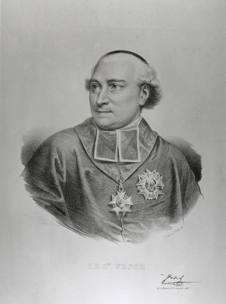 Portret van kardinaal Joseph Fesch (1763-1839) gegraveerd door Francois Seraphin Delpech (1778-1825) door Charles Louis (after) Bazin