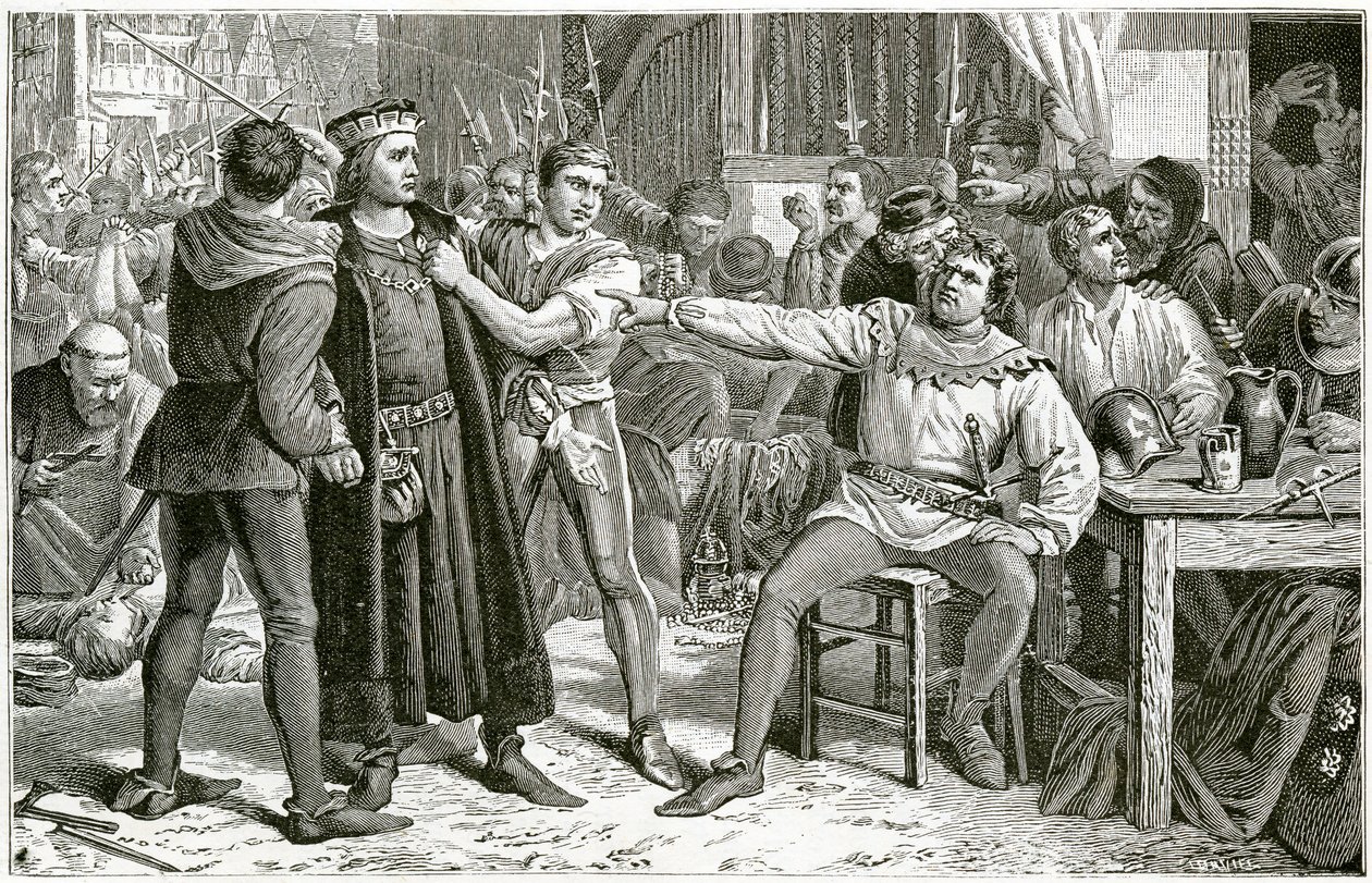 Lord Saye en Sele voor Jack Cade gebracht, 1896 door Charles Lucy