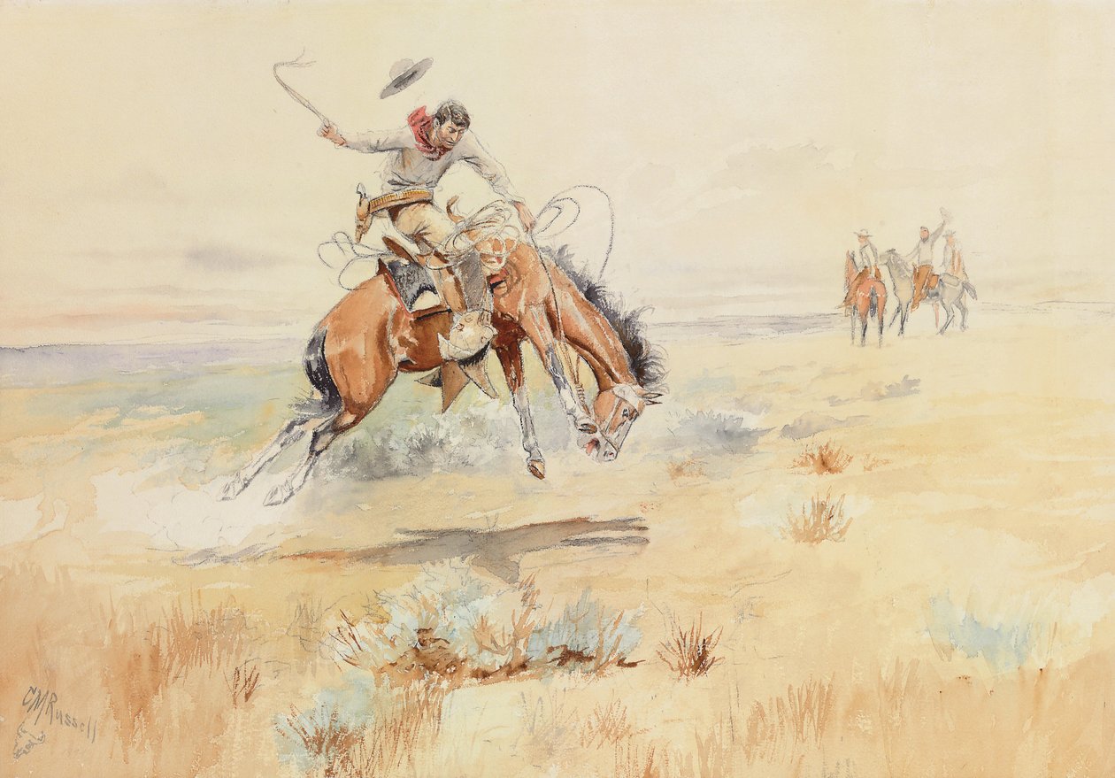 De Bronco Buster, 1894 door Charles Marion Russell
