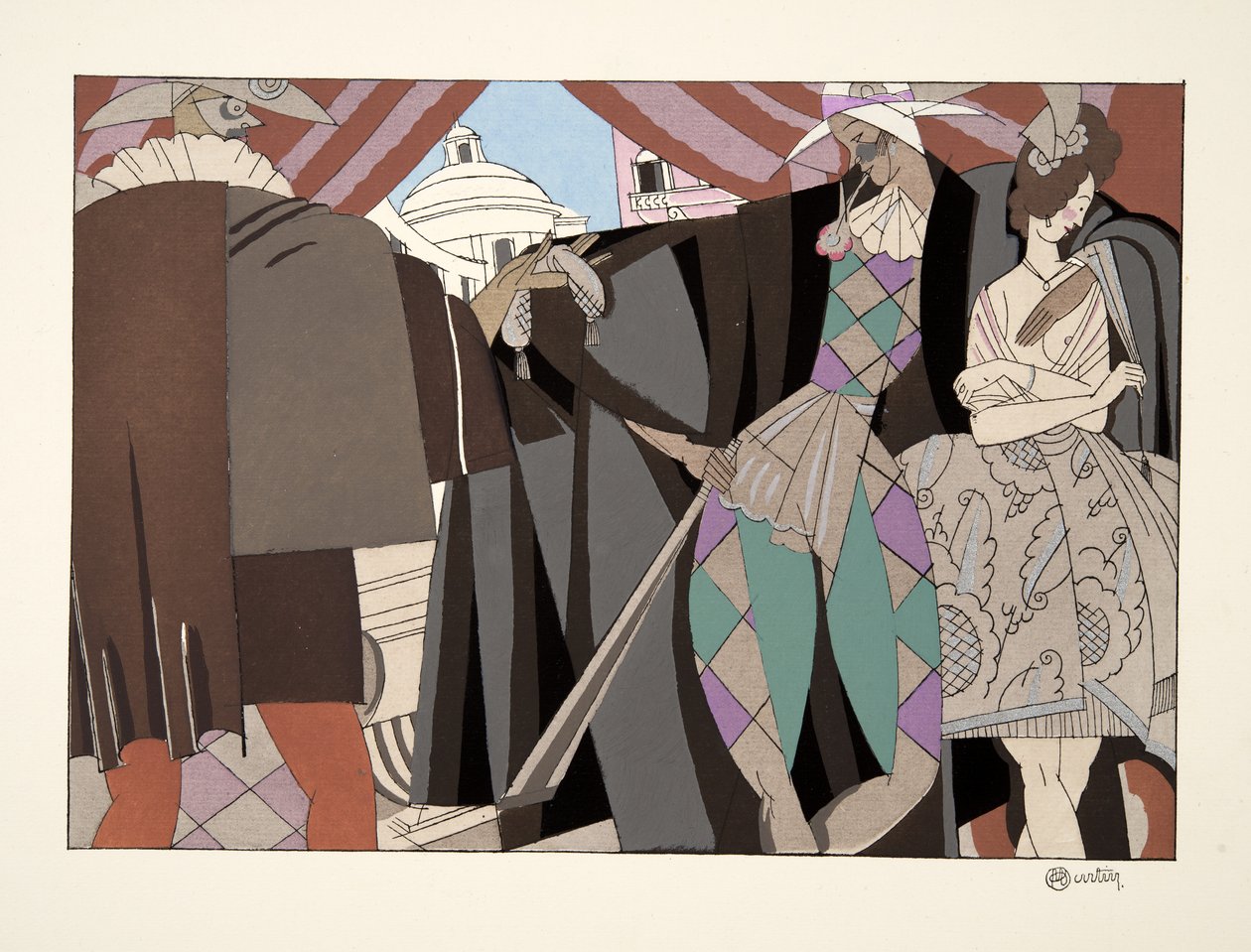 Comedie Italienne uit Sports & Divertissements, uitgegeven 1914 door Charles Martin