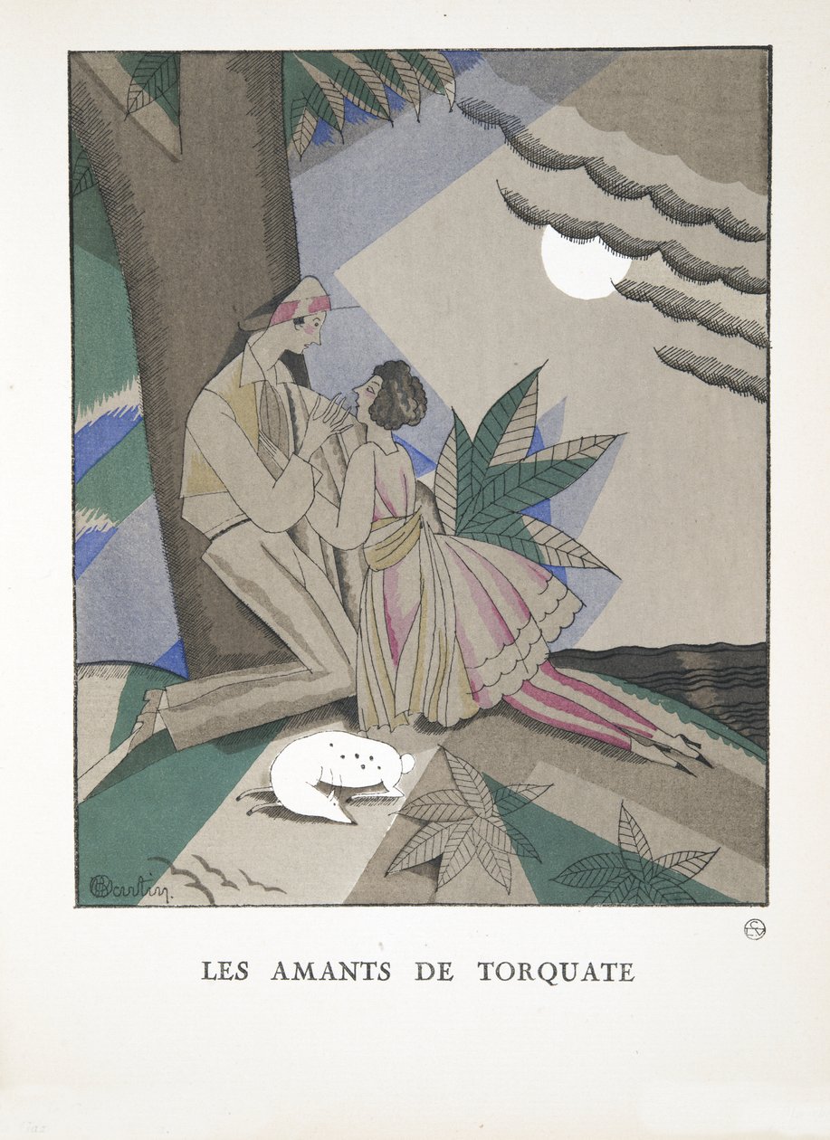 Les Amants de Torquate, uit een Collectie van Modeplaten, 1921 door Charles Martin