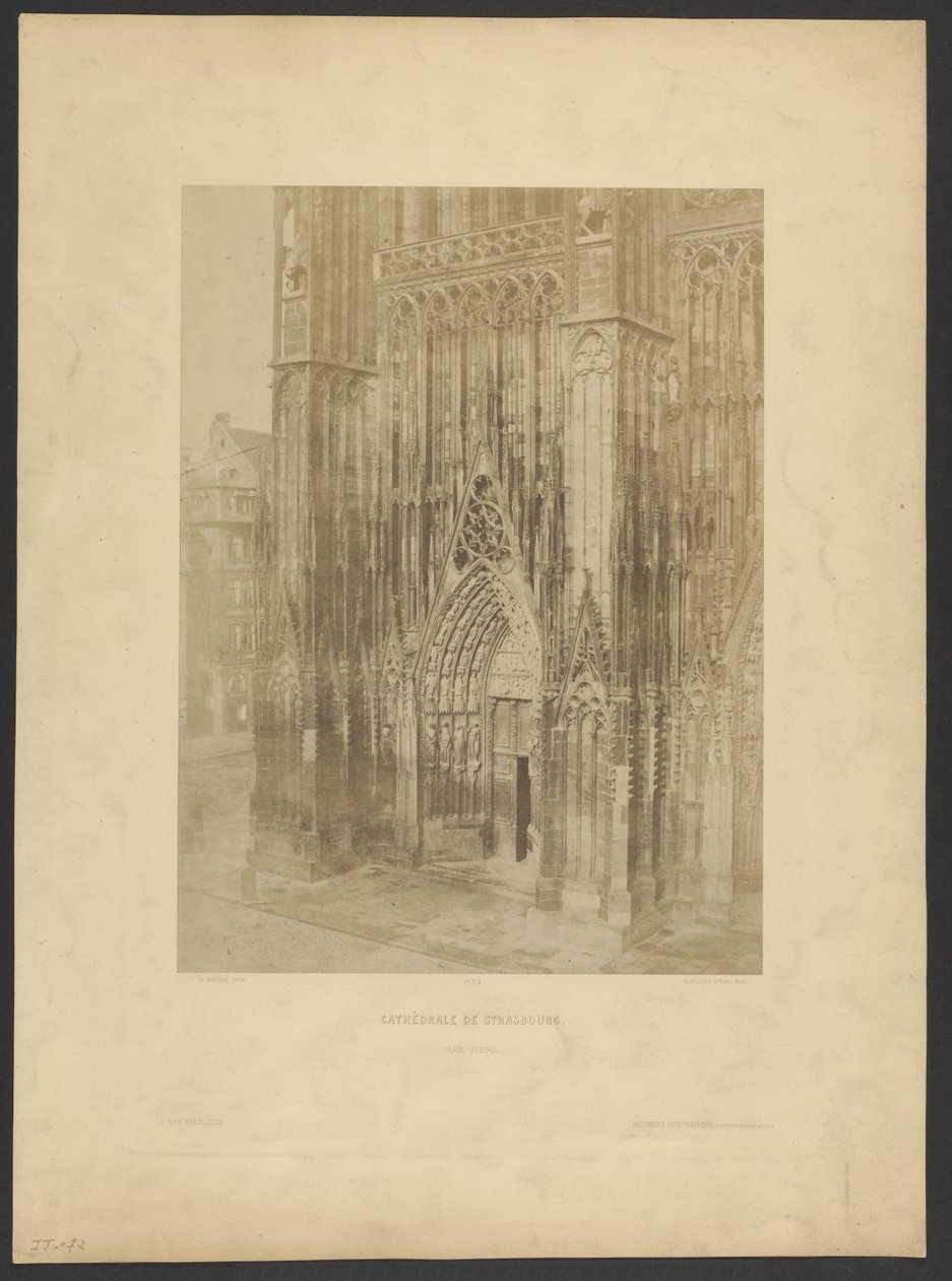 Kathedraal van Straatsburg. Groot portaal. door Charles Marville