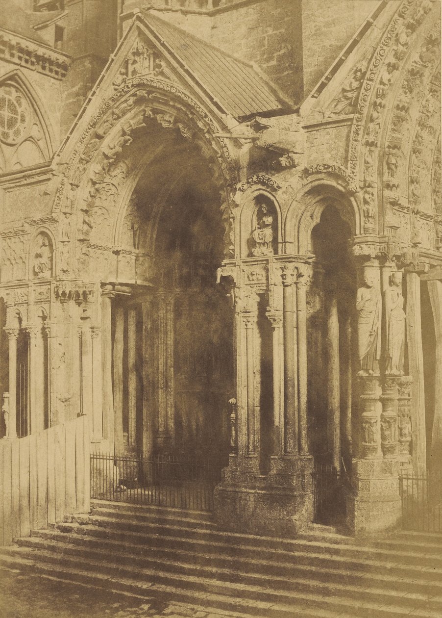 Kathedraal van Chartres. Septentrionaal portaal. door Charles Marville