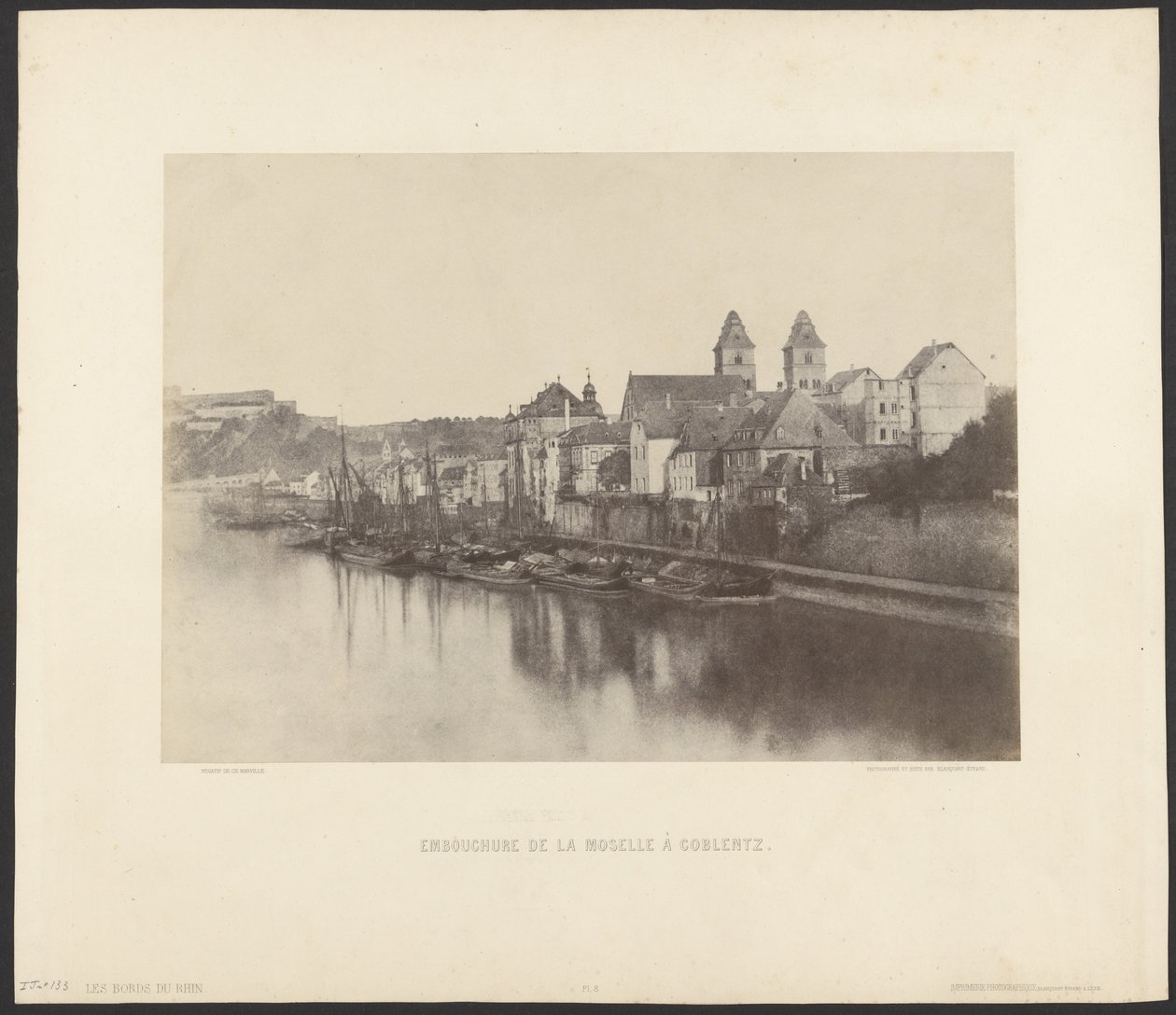 Moezelmonding bij Coblentz door Charles Marville