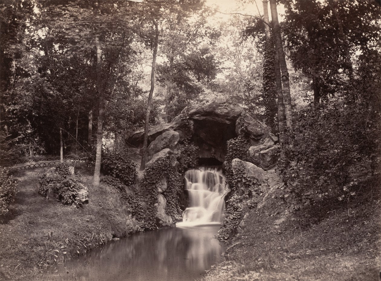 Grot in het Bois de Boulogne, 1858-1860 door Charles Marville