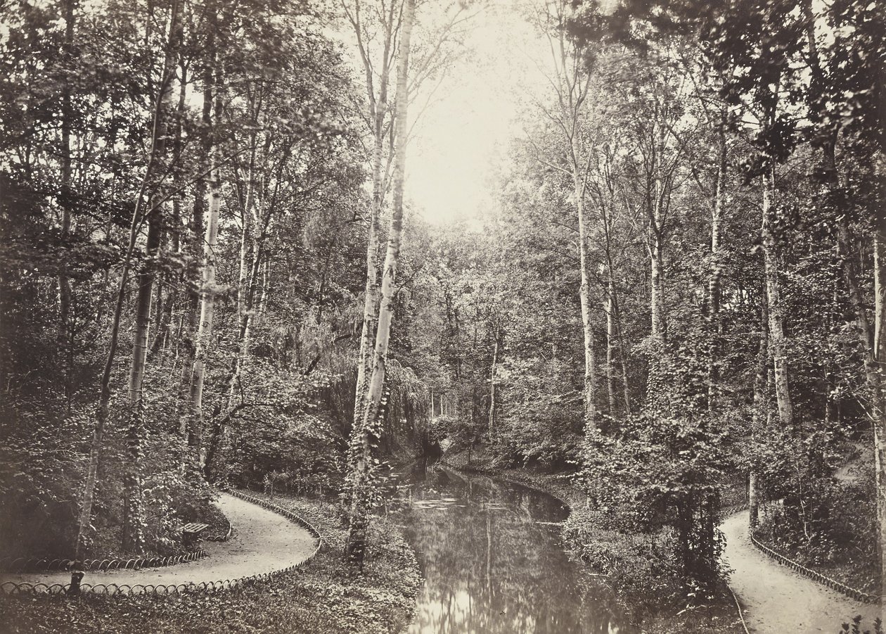 Mare aux biches, Bois de Boulogne door Charles Marville