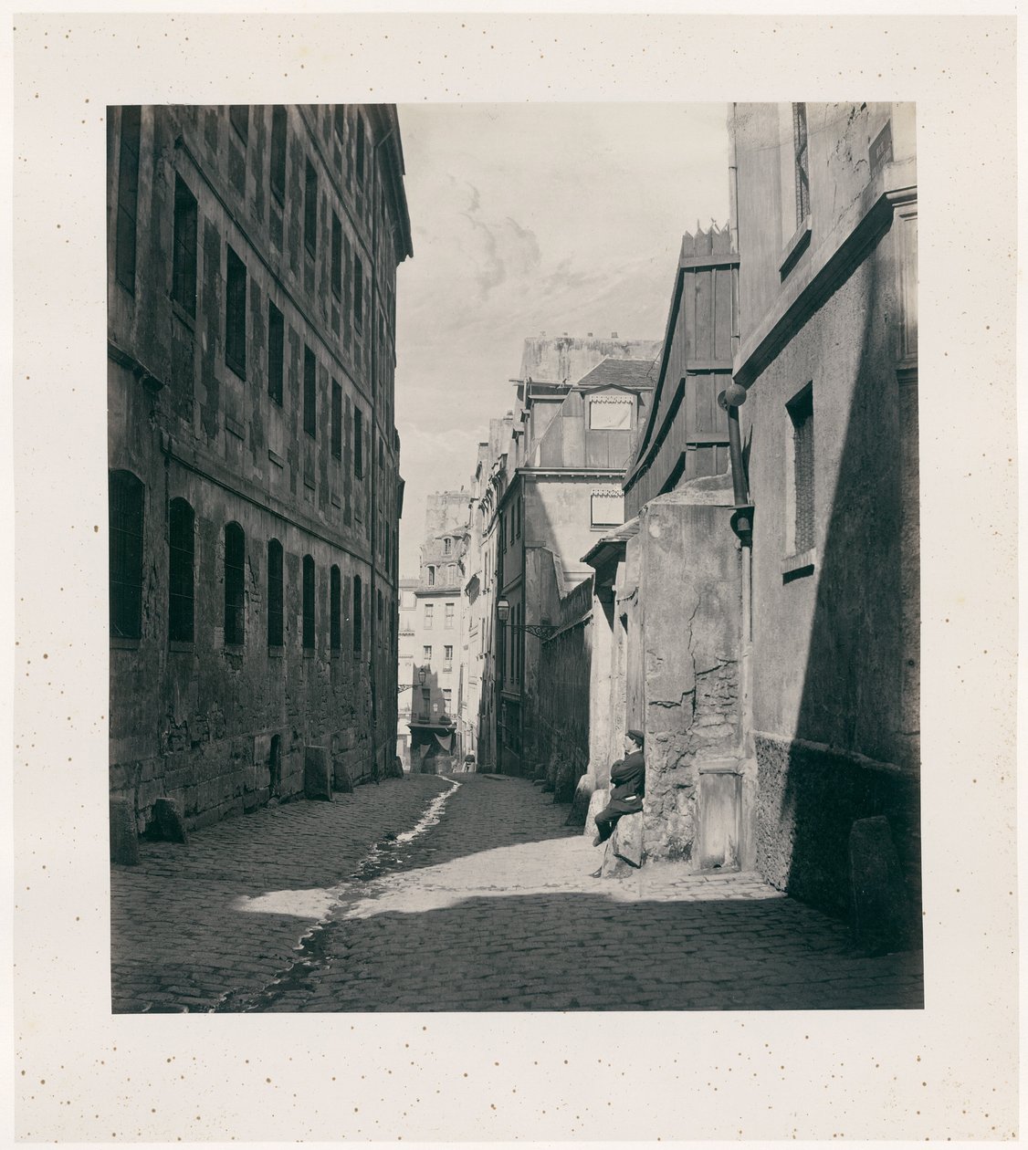 Rue Chartière (impasse Chartière) van rue de Reims door Charles Marville