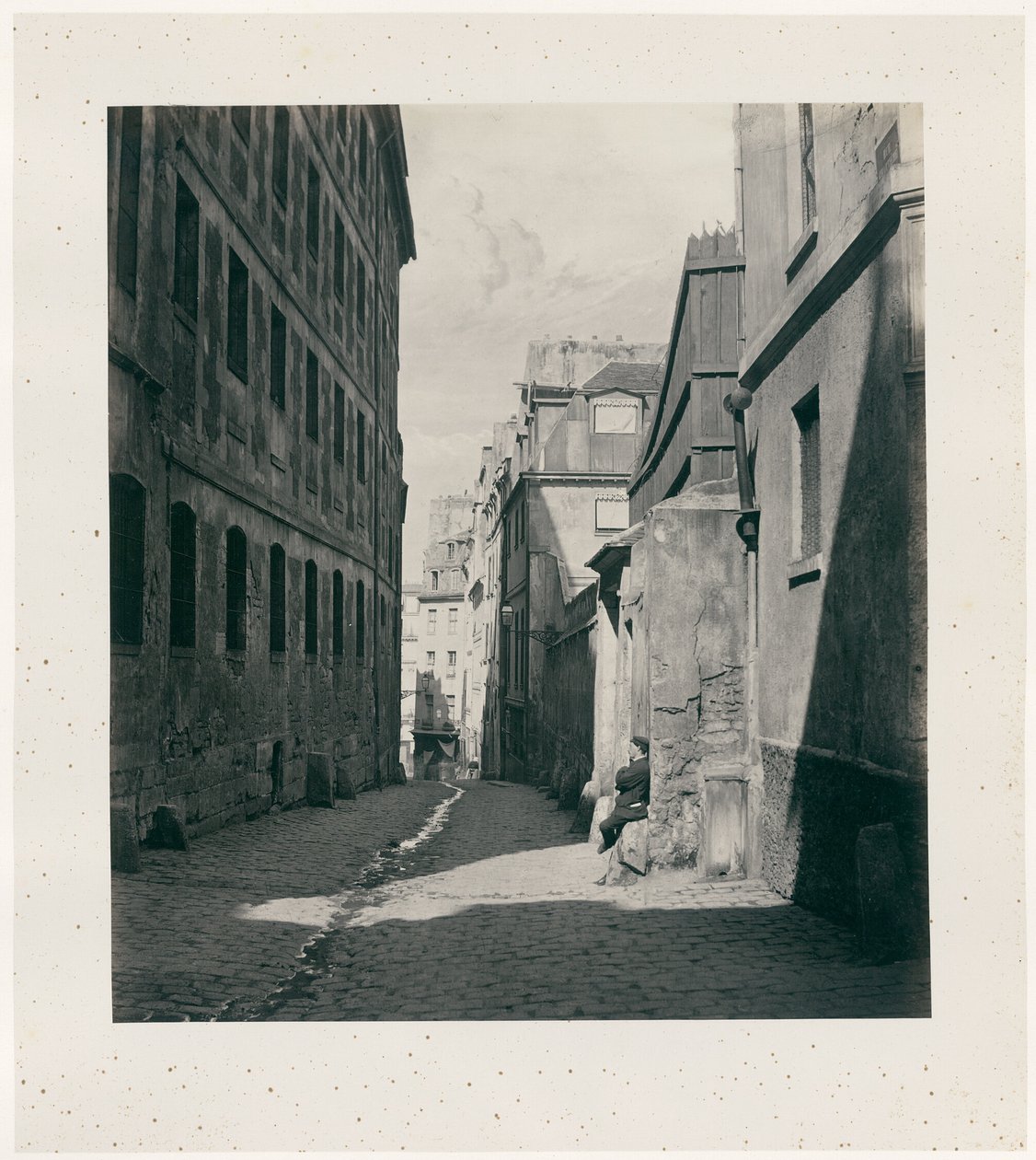 Rue Chartière (impasse Chartière) van rue de Reims door Charles Marville