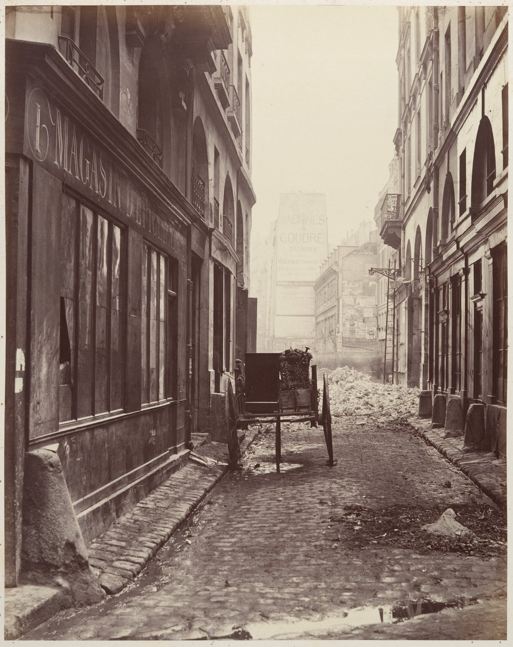 Rue Estienne, vanaf de Rue Boucher door Charles Marville