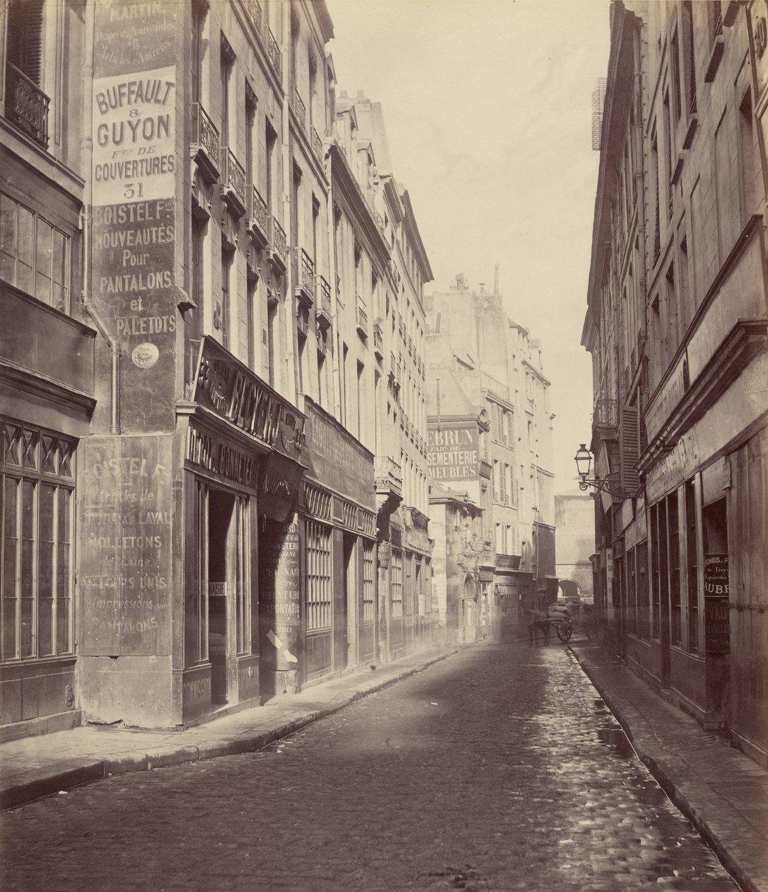 Rue des Bourdonnais vanaf rue de Rivoli door Charles Marville