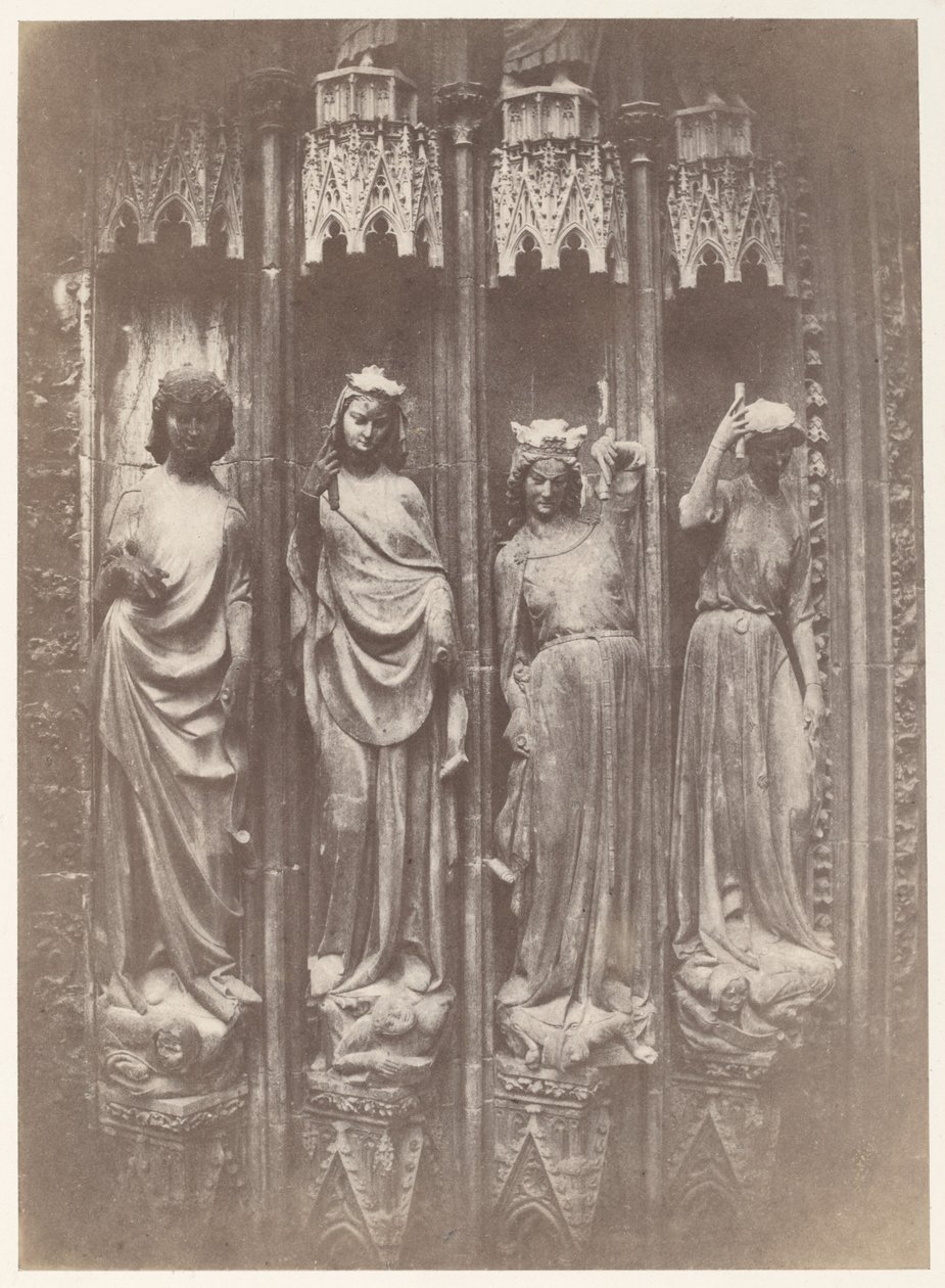 De Deugden Verpletteren de Ondeugden, Kathedraal van Straatsburg door Charles Marville