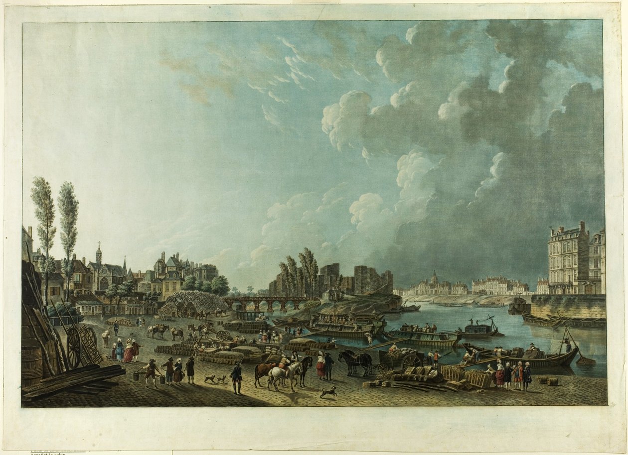 Haven van St. Paul, Parijs door Charles Melchior Descourtis