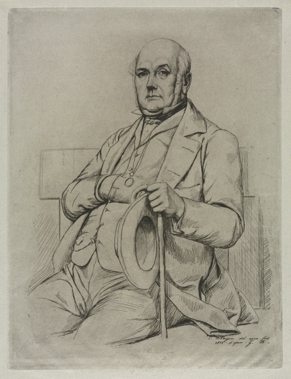 Casimir Le Conte door Charles Meryon