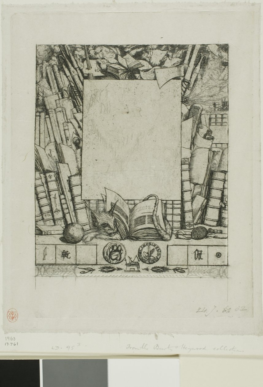 Ontwerp voor een lijst voor het portret van Armand Guéraud door Charles Meryon