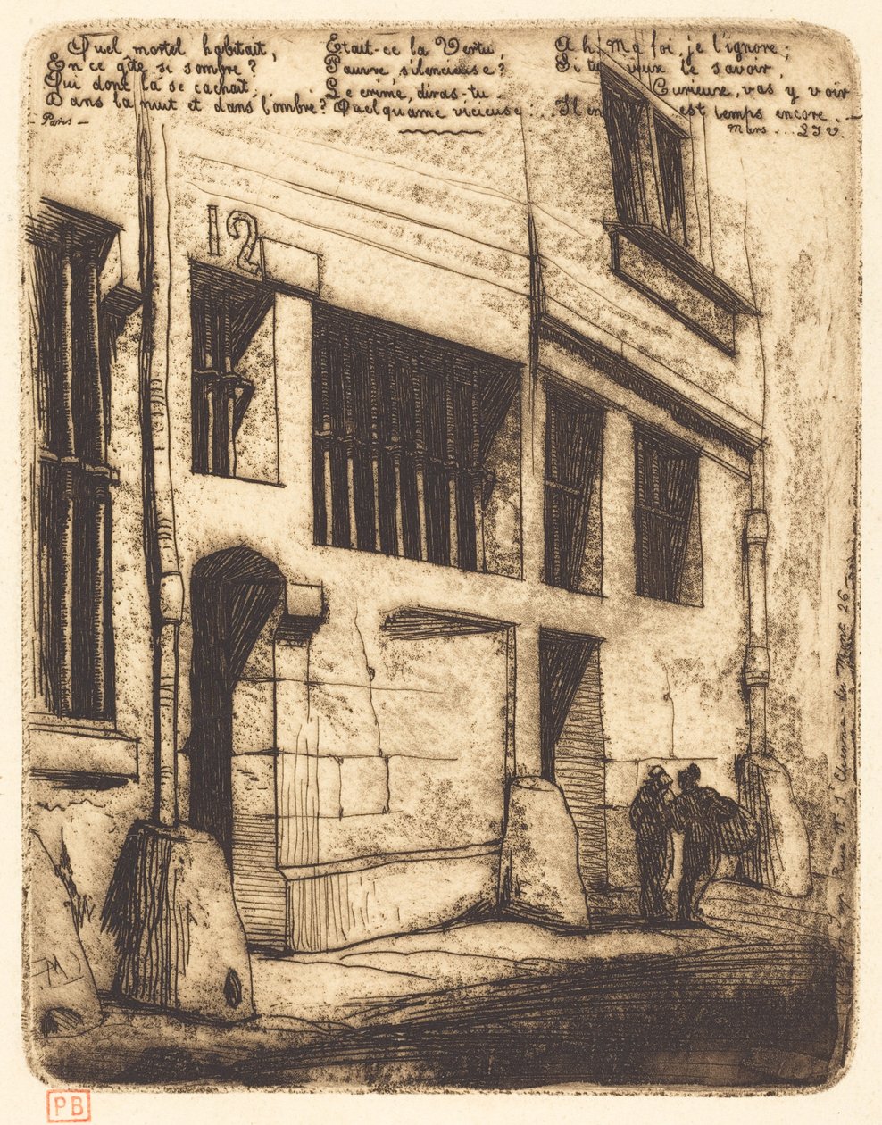 De Straat van de Slechte Jongens, Parijs door Charles Meryon