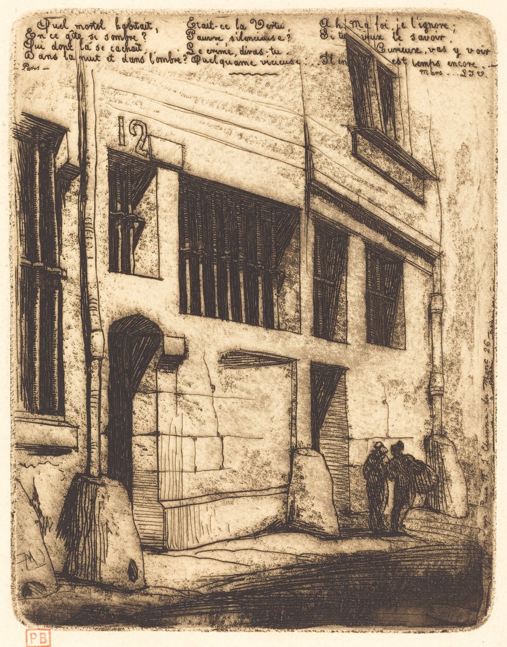 De Straat van de Slechte Jongens, Parijs door Charles Meryon