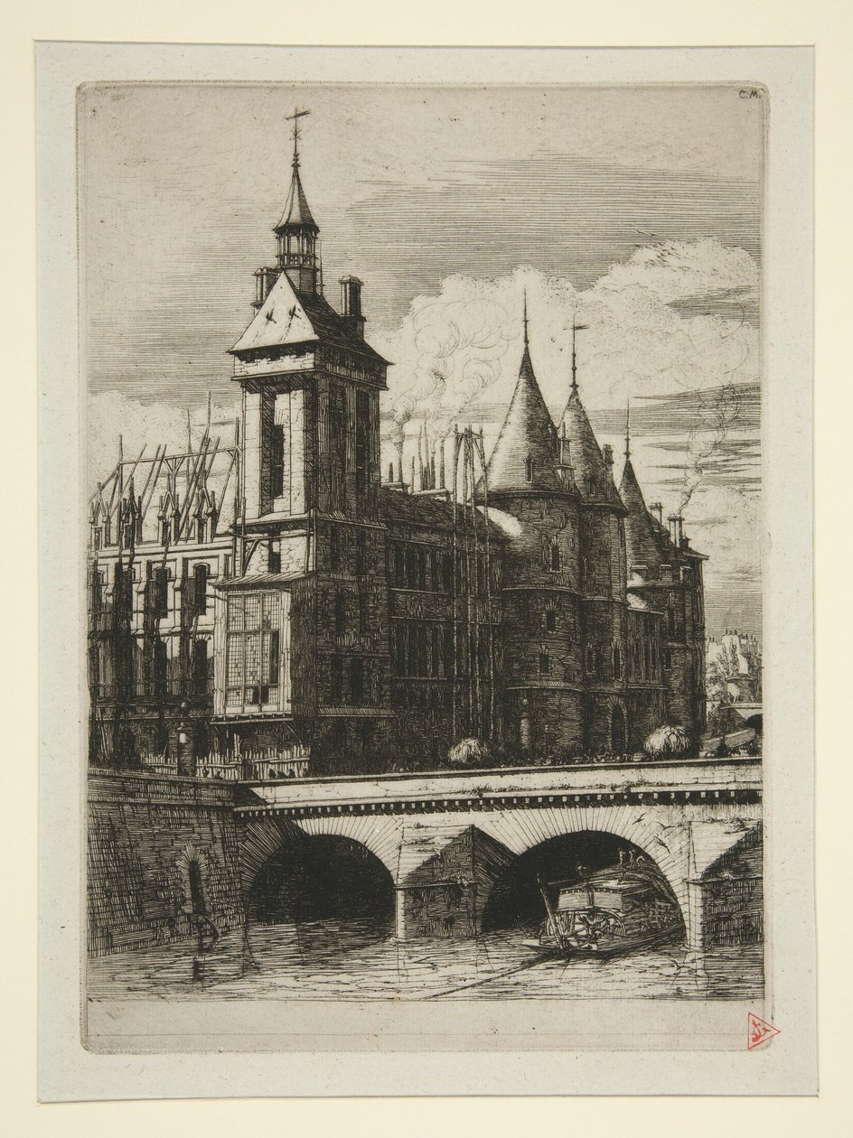 De klokkentoren, Parijs door Charles Meryon
