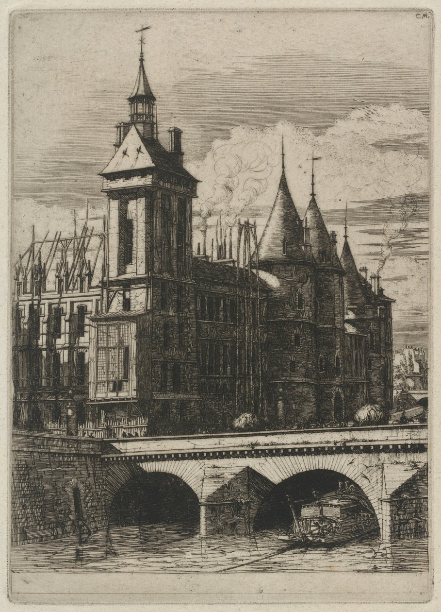 De Klokkentoren, Parijs door Charles Meryon