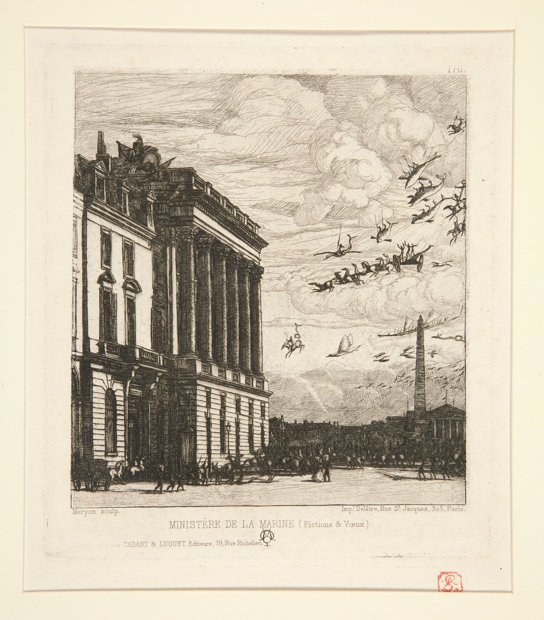 Het Ministerie van Marine door Charles Meryon