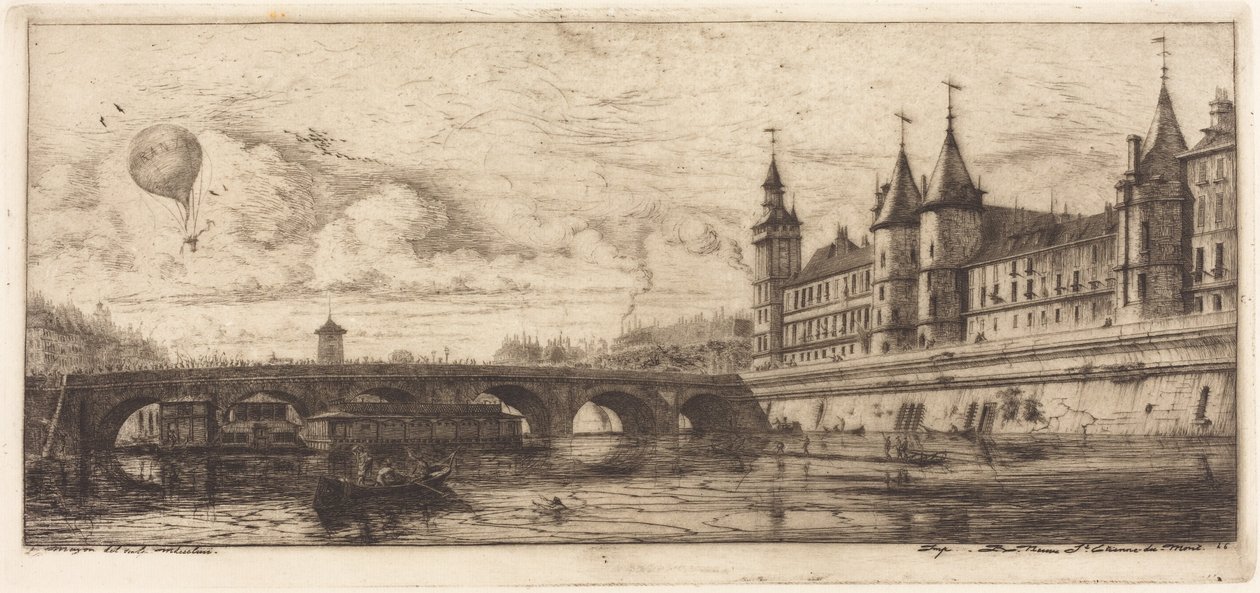 De Pont-au-Change, Parijs door Charles Meryon