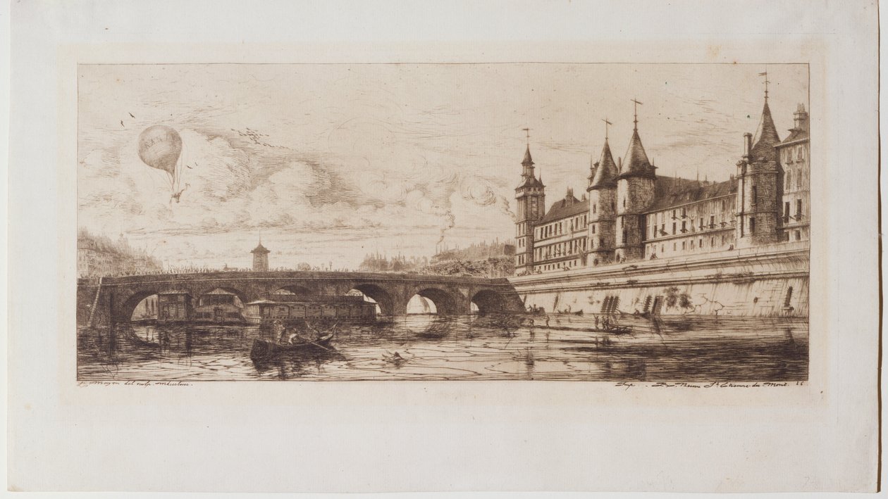 De Pont au Change door Charles Meryon