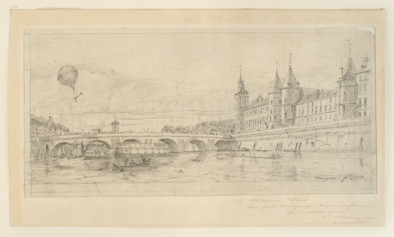 Pont au Change, Parijs door Charles Meryon