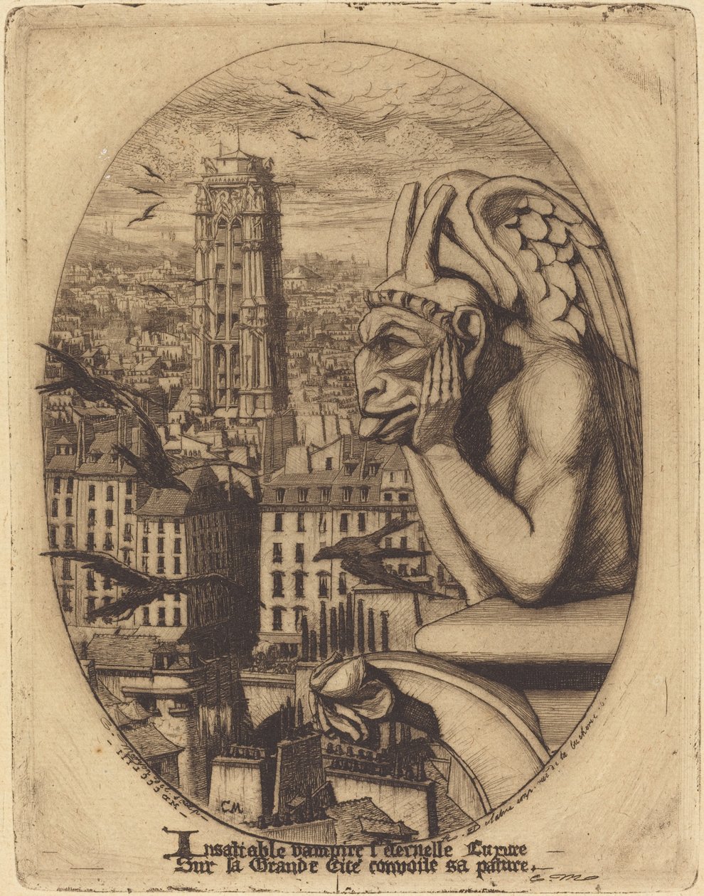 Le stryge (De vampier) door Charles Meryon