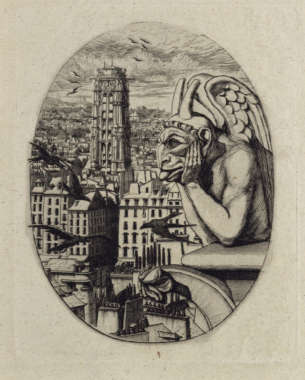 Het strijken door Charles Meryon