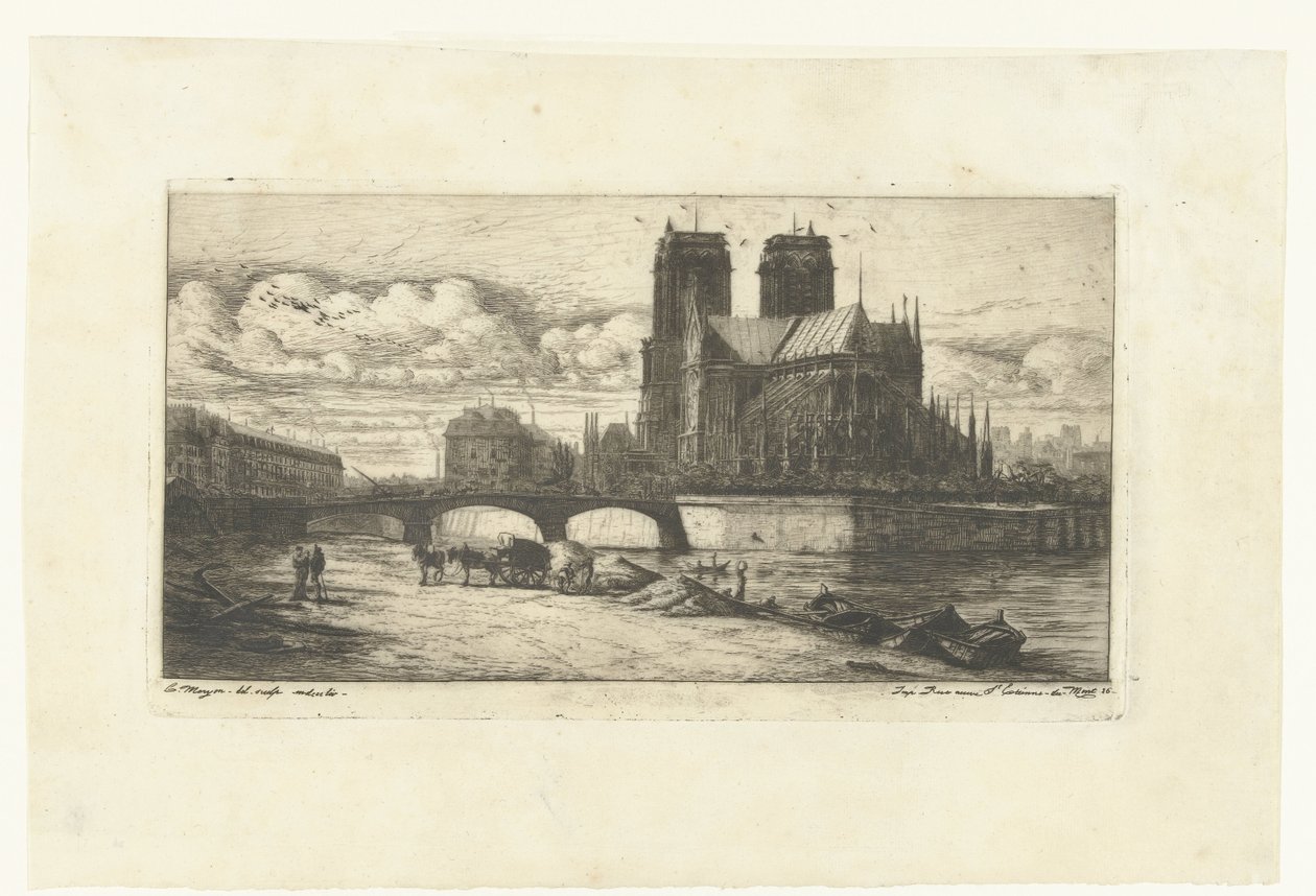 Notre-Dame in Parijs door Charles Meryon